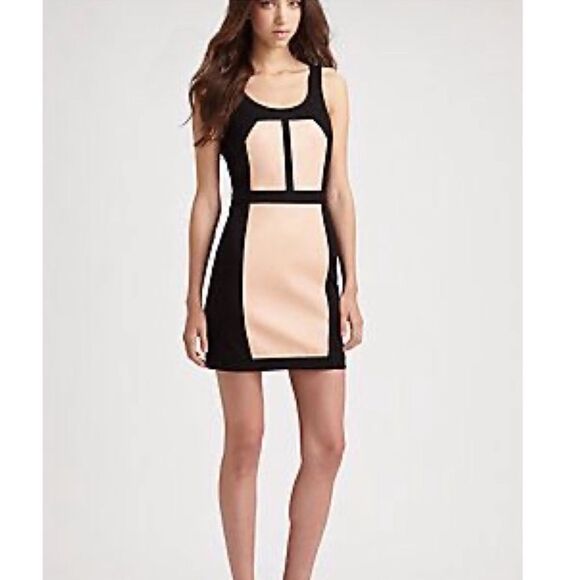 NWT Rebecca Minkoff Stella Leather Trim  Dress - Picture 2 of 10